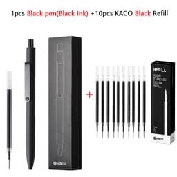 Kaco Midot Gel Pen Luxury Quick Dry 0.5mm Black Signature Stylos With Metal Pen Clip 800M Writing Length Neutral Canetas School