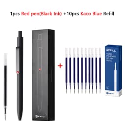Kaco Midot Gel Pen Luxury Quick Dry 0.5mm Black Signature Stylos With Metal Pen Clip 800M Writing Length Neutral Canetas School