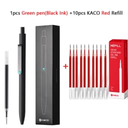 Kaco Midot Gel Pen Luxury Quick Dry 0.5mm Black Signature Stylos With Metal Pen Clip 800M Writing Length Neutral Canetas School