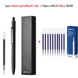 Kaco Midot Gel Pen Luxury Quick Dry 0.5mm Black Signature Stylos With Metal Pen Clip 800M Writing Length Neutral Canetas School