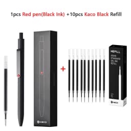 Kaco Midot Gel Pen Luxury Quick Dry 0.5mm Black Signature Stylos With Metal Pen Clip 800M Writing Length Neutral Canetas School