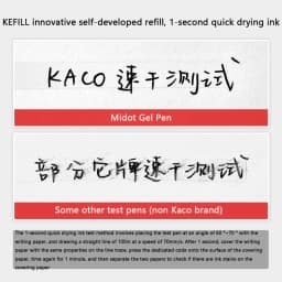 Kaco Midot Gel Pen Luxury Quick Dry 0.5mm Black Signature Stylos With Metal Pen Clip 800M Writing Length Neutral Canetas School