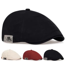 Men Side Letter Sticker Newsboy Caps British Painters Hats Spring and Autumn Adjustable Flat Cap Hip Hop Berets Peaked Cap