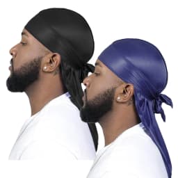 Unisex Silky Long Tail Durag Pirate Hat Turban Fashion Headwraps Cap Bandana Women Men Headwear Caps Hijab Hair Accessories 