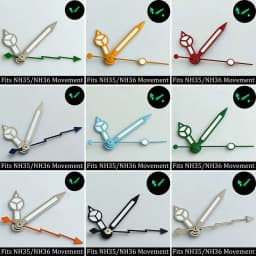 High Quality Watch Hands Blue-Green/Green Luminous Hands Suitable for N H35 NH36/ETA 2836 2824/8205 8215 Movements