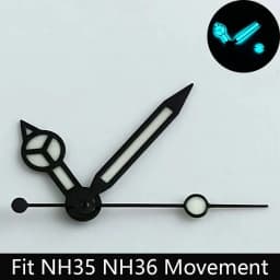High Quality Watch Hands Blue-Green/Green Luminous Hands Suitable for N H35 NH36/ETA 2836 2824/8205 8215 Movements