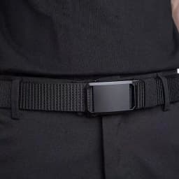 New Automatic Buckle Belt, Canvas Tactical Workwear Casual Outdoor Military Training Pants Belt For Men