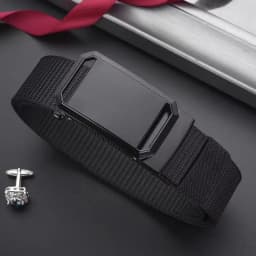 New Automatic Buckle Belt, Canvas Tactical Workwear Casual Outdoor Military Training Pants Belt For Men