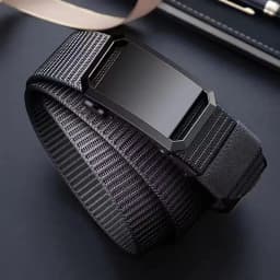 New Automatic Buckle Belt, Canvas Tactical Workwear Casual Outdoor Military Training Pants Belt For Men