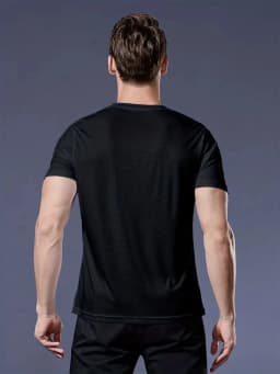 Crew T-Shirt10Pcs Black Ultralight Men Quick Dry Breathable Sweat Shirt for Fitness Gym Running Light Plaid Quick Dry Short Slee