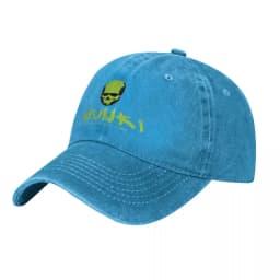Gunki Green Logo Washed Baseball Cap Skull Fashion Trucker Hat Summer Unisex Teens Hiking Fishing Sunscreen Baseball Caps