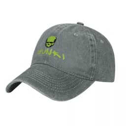 Gunki Green Logo Washed Baseball Cap Skull Fashion Trucker Hat Summer Unisex Teens Hiking Fishing Sunscreen Baseball Caps
