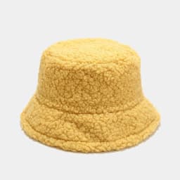 Fashion Lamb Faux Fur Bucket Hat Winter Warm Teddy Velvet Caps for Women Lady Outdoor Panama Fisherman Hat Skullies & Beanies