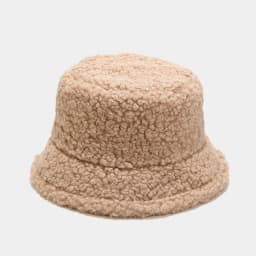 Fashion Lamb Faux Fur Bucket Hat Winter Warm Teddy Velvet Caps for Women Lady Outdoor Panama Fisherman Hat Skullies & Beanies