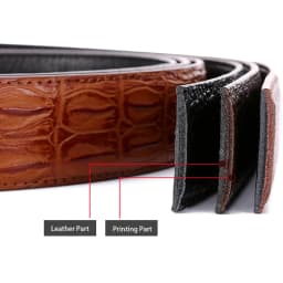 MYMC 3.5cm Men Two Layer Cowhide Belt without Buckle for Automatic Buckle DIY Belt Universal Belts WaistBand Textil Printing