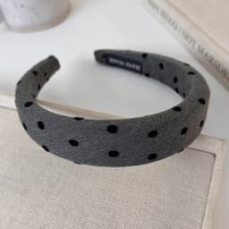 Autumn Winter Retro Black-Gray Headband Bow Heart Sponge Hair Band for Woman Girls Temperament Hair Hoop Female Hair Accessories