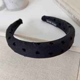 Autumn Winter Retro Black-Gray Headband Bow Heart Sponge Hair Band for Woman Girls Temperament Hair Hoop Female Hair Accessories