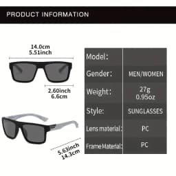 Fashion Vintage Square Polarized Sunglasses Men Women Driving Fishing Luxury Brand Designer Sun Glasses Driver's Eyewear UV400