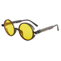 Classic Gothic Steampunk Sunglasses Luxury Brand Designer High Quality Men and Women Retro Round Pc Frame Sunglasses for Male