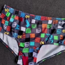 Sexy Summer Men Swimwear Swimsuits Square Graffiti Surf Swim Boxer Briefs Bikini Shorts Beach Trunks Boardshorts Brazilian Cut