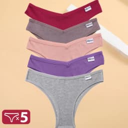 5PCS/Set Cotton Lingerie Panties Sexy Underwear Women Briefs Tangas Female Underpants Pantys Thong Panties Bikini Solid 13 Color