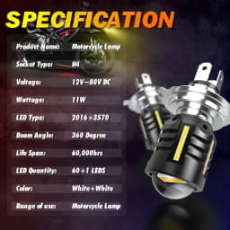1pcs 9003 H4 Led Motorcycle Headlight 12V H4 Led Moto Bulbs 16000LM Super Bright 6500K White Motorbike Head Lamp Accessories