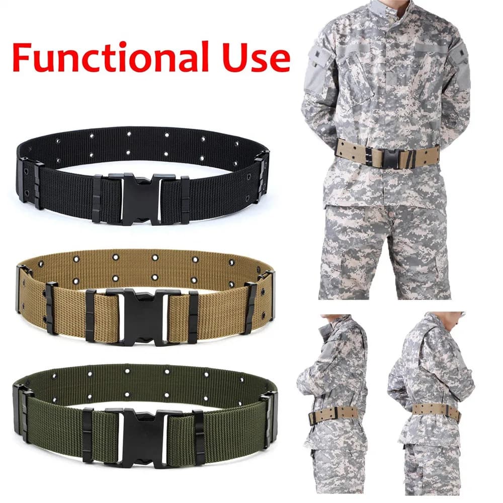 Wide Army Belt Tactical Military Nylon Waist Belts Quick Release Hunting Training Strong Metal BuckleOutdoor Sports Waistband