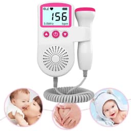 3.0 Fetal Doppler Hand-held Pocket Portable Sound Baby Heart Pregnancy Ultrasound Fetal Detector Machine Baby Heart Rate Monitor