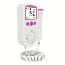 3.0 Fetal Doppler Hand-held Pocket Portable Sound Baby Heart Pregnancy Ultrasound Fetal Detector Machine Baby Heart Rate Monitor