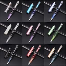 Student Office Business 0.38mm Transparent EF Nib Piston Fountain Pen Ink Pens Fountain Pen Writing Pen
