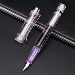 Student Office Business 0.38mm Transparent EF Nib Piston Fountain Pen Ink Pens Fountain Pen Writing Pen