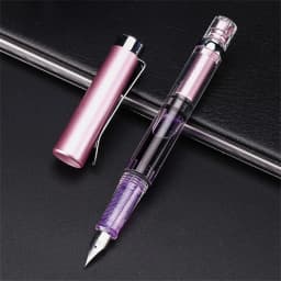 Student Office Business 0.38mm Transparent EF Nib Piston Fountain Pen Ink Pens Fountain Pen Writing Pen