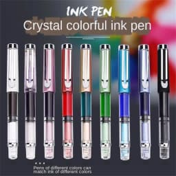 Student Office Business 0.38mm Transparent EF Nib Piston Fountain Pen Ink Pens Fountain Pen Writing Pen