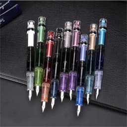Student Office Business 0.38mm Transparent EF Nib Piston Fountain Pen Ink Pens Fountain Pen Writing Pen