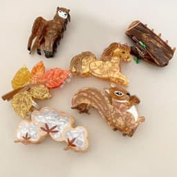 1/2pcs Brown Autumn Animal Series Hair Grab Acrylic Gripper Sweet Back Hair Clip Super Cute Hairpin Shark Clip