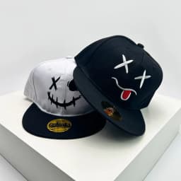 New Unisex Smiling Face Expression Embroidery Baseball Hats Breathable Hip Hop Sunshade Funny Peaked Caps Versatile Fashion Ins