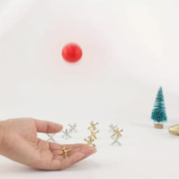 Classic Mini Metal Jack Game Set With Bouncy Ball - Perfect For Family Fun, Party Favors & Gifts | Zinc Alloy, Ages 14+