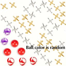 Classic Mini Metal Jack Game Set With Bouncy Ball - Perfect For Family Fun, Party Favors & Gifts | Zinc Alloy, Ages 14+