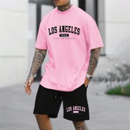 20024 Outdoor Sports Style Men's Suit Basketball Suit Summer Seaside Holiday Leisure Wear Men's Home Loose Comfortable Pyjamas