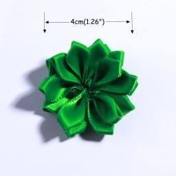 10PCS 4CM Mini Satin Ribbon Solid Flower For Hair Accessories Multilayer Star Shaped Silk Fabric Flowers For Girl Headband