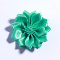 10PCS 4CM Mini Satin Ribbon Solid Flower For Hair Accessories Multilayer Star Shaped Silk Fabric Flowers For Girl Headband