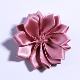 10PCS 4CM Mini Satin Ribbon Solid Flower For Hair Accessories Multilayer Star Shaped Silk Fabric Flowers For Girl Headband