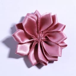 10PCS 4CM Mini Satin Ribbon Solid Flower For Hair Accessories Multilayer Star Shaped Silk Fabric Flowers For Girl Headband