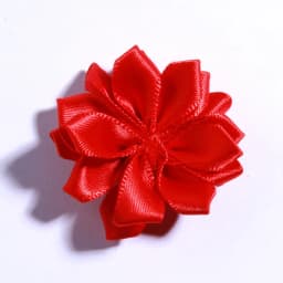 10PCS 4CM Mini Satin Ribbon Solid Flower For Hair Accessories Multilayer Star Shaped Silk Fabric Flowers For Girl Headband