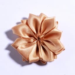 10PCS 4CM Mini Satin Ribbon Solid Flower For Hair Accessories Multilayer Star Shaped Silk Fabric Flowers For Girl Headband