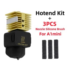 For Bambu Lab A1 Hotend Kit Brass Hardened Steel Nozzle 0.2 0.4 0.6 0.8mm For Bambulab A1 Mini A2L Upgraded Hotend 3D Printer
