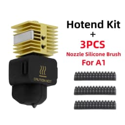 For Bambu Lab A1 Hotend Kit Brass Hardened Steel Nozzle 0.2 0.4 0.6 0.8mm For Bambulab A1 Mini A2L Upgraded Hotend 3D Printer