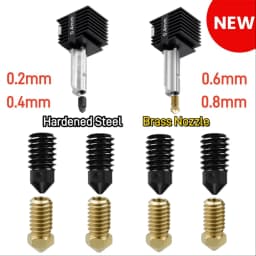 For Bambu Lab A1 Hotend Kit Brass Hardened Steel Nozzle 0.2 0.4 0.6 0.8mm For Bambulab A1 Mini A2L Upgraded Hotend 3D Printer