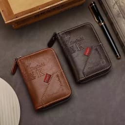 Vintage-Inspired Compact PU Leather Wallet - Multiple Card Slots, Portable Credit Card Holder, Stylish Retro Design