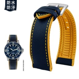 For Breitling Omega IWC Mark nylon yellow rubber Bottom watch strap 20mm 22mm 23 24mm Strap Men Waterproof Wrist Band Watchband